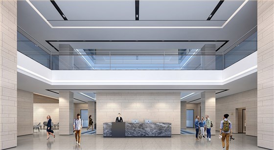 电子厂办公楼装修设计案例1